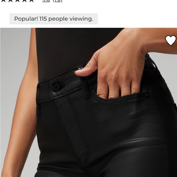 WHBM Size 8 High Rise Coated Skinny Jean Hunter Green - Picture 8 of 8